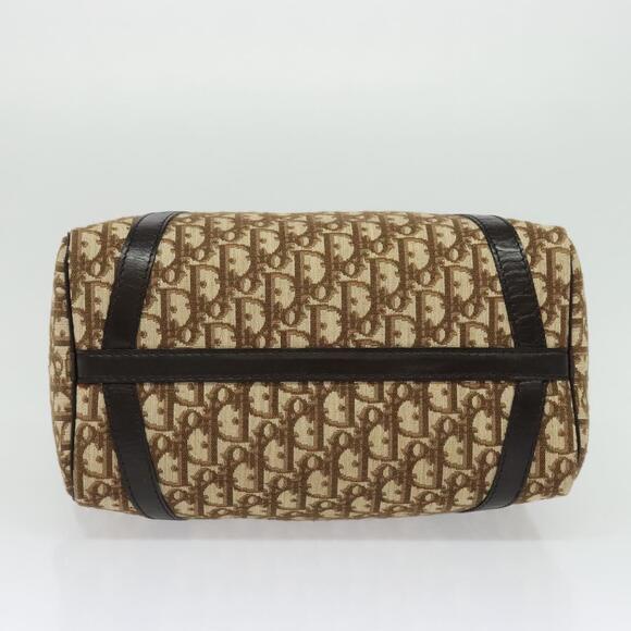 DIOR Trotter Canvas Boston Bag Brown Gold - Picture 9 of 12
